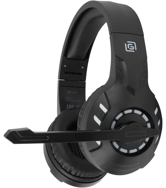 Гарнитура Oklick HS-L420G чёрный, беспроводная + проводная, Bluetooth, до 30 ч, подсветка