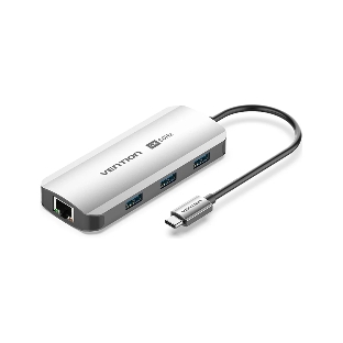 USB-концентратор Vention TQHHB, USB Type-C, USB/HDMI/RJ-45, USB Type-C