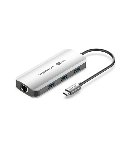 USB-концентратор Vention TQHHB, USB Type-C, USB/HDMI/RJ-45, USB Type-C