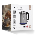 Электрочайник Galaxy GL 0366 серебристый, 1.7 л, 2200 Вт, скрытый нагревательный элемент, фото6