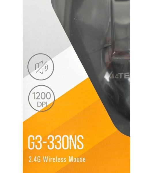 Мышь беспроводная A4Tech G3-330NS черный, 1200 dpi, радиоканал, USB, кнопки - 3