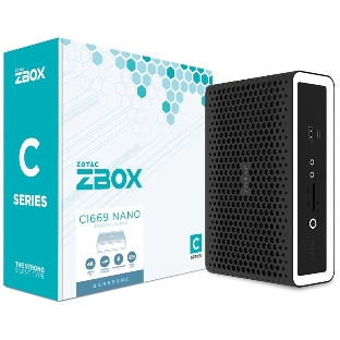 Платформа системного блока с ЦПУ Zotac ZOTAC ZBOX NANO, SFF, FANLESS, i7-1355U, 2 DDR5 SO-DIMM, M.2 SSD, 2.5'; SATAIII BAY, 2 GLAN, WIFI, BT, USBDRV, DP/HDMI, EU+UK PLUG