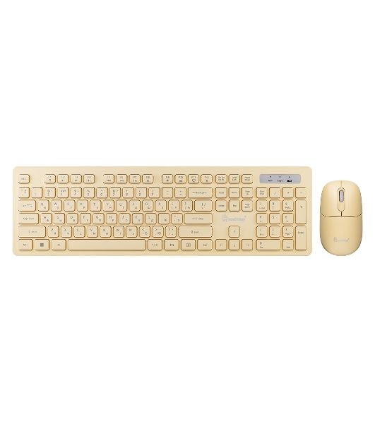 Комплект клавиатура+мышь Smartbuy 105AG беспроводной, USB, 1200 DPI, желтый