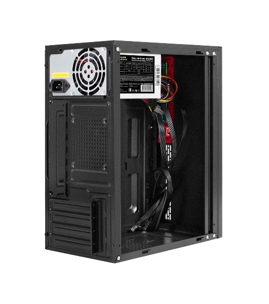 Компьютерный корпус Minitower ExeGate BAA-403-AAA400 (mATX, БП AAA400 с вент. 8см, 2*USB, HD Audio, черный)