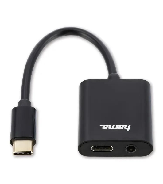 USB-концентратор Hama 00135748, USB Type C, 3.5мм/Type C, USB Type-C