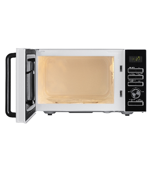 Микроволновая печь BBK 25MWS-970T/WB белый, 25 л, 900 Вт, переключатели - кнопки, поворотный механизм