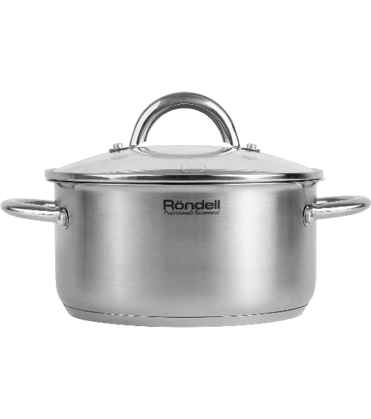 Кастрюля Rondell Point RDS-1312 4.8 л. d=24 см (с крышкой) сталь