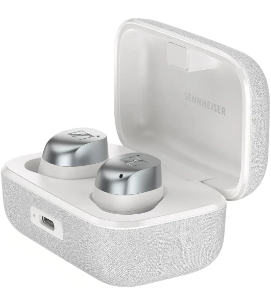 Наушники TWS Sennheiser Momentum True Wireless 4 серебристый/белый, внутриканальные, Bluetooth, активное шумоподавление, до 7.5 ч