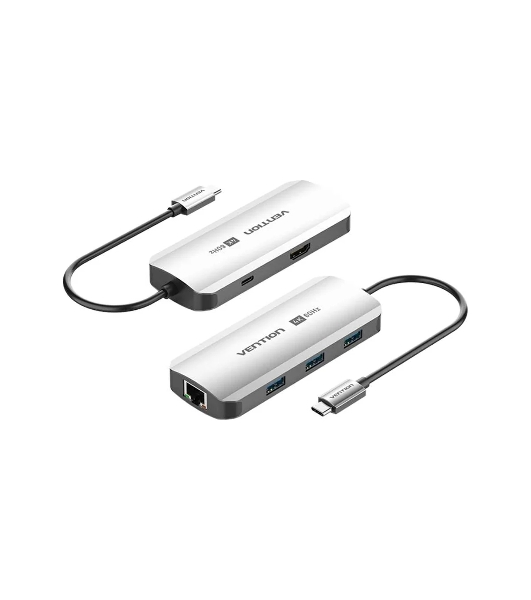 USB-концентратор Vention TQHHB, USB Type-C, USB/HDMI/RJ-45, USB Type-C