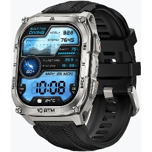 Умные часы KOSPET Tank M4, 1.96' AMOLED, Bluetooth 5.3, GPS, 10 ATM, IP69K, серебристый