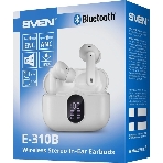 Наушники TWS SVEN E-310B белый, внутриканальные, Bluetooth, сенсорное управление, до 4 ч, фото2