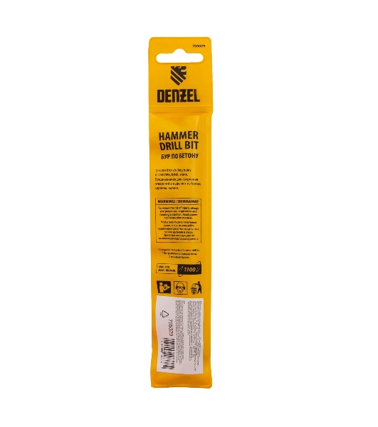 Бур по бетону Denzel двойная спираль, Cobalt W-tip, 14x160 мм, SDS PLUS