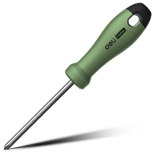 Отвертка Deli Крестовая отвертка ';Home Series Green'; Deli HT1206L PH2x150 мм Эксклюзивный дизайн, рукоятка из высококачественного софттач пластика