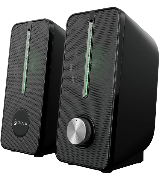 Акустическая система Оклик OK-120U 2.0 черный 6Вт