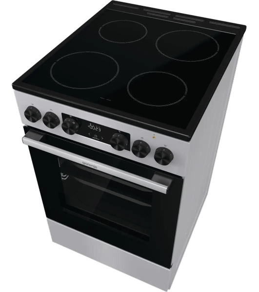 Плита электрическая Gorenje GEC5C41SG серый, конфорок 4 электрических, духовка 70 л, 50 см x 85 см x 59.4 см (без крышки)