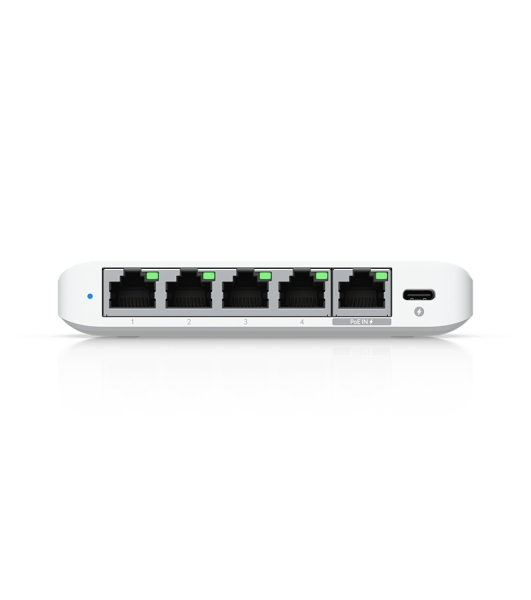 Коммутатор Ubiquiti UniFi Switch Flex Mini 2.5G Compact, 5-port 2.5G switch that can be powered with PoE or a USB-C adapter.