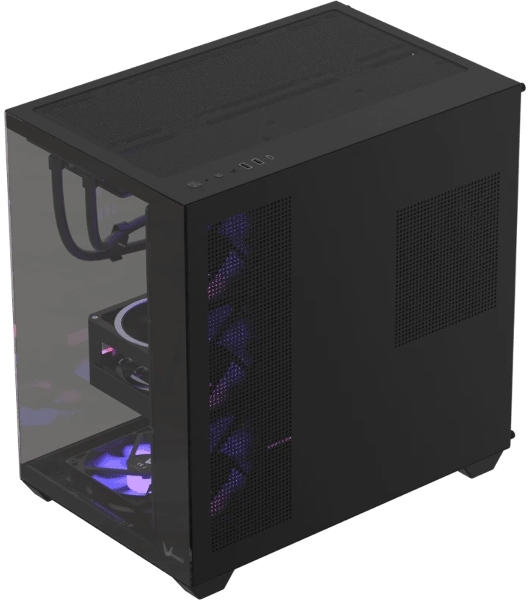 Корпус Formula Crystal Z2 Plus AR V2 Black, Midi-Tower, чёрный, 4 x 120 мм