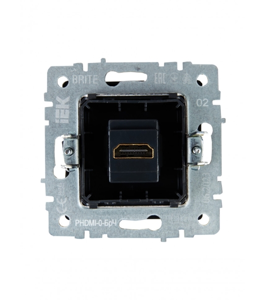 Розетка HDMI IEK BRITE РHDMI-0-БрЧ черный
