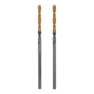 Сверло спиральное по металлу Denzel 2 x 49мм, Р6М5, Golden Tip, 2 шт.