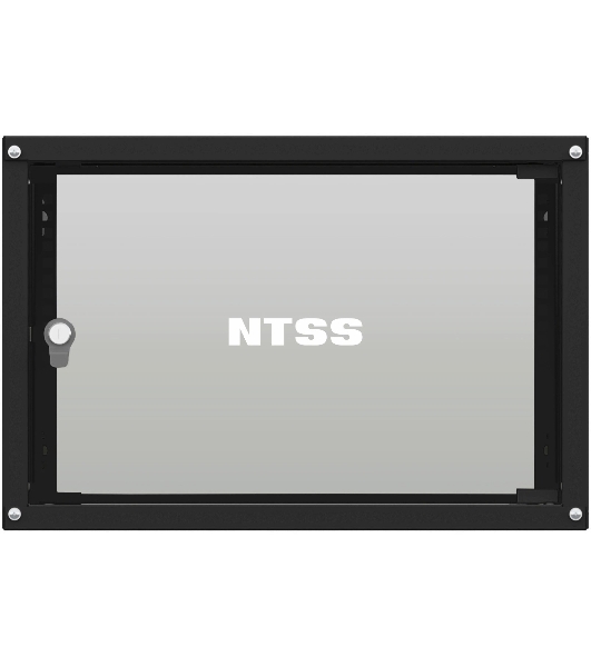 Шкаф коммутационный NTSS Lime (NTSS-WL6U5545GS-BL) настенный 6U 550x450 мм пер. дв. стекл несъемн. бок. пан. 30 кг черный 370 мм 9.6 кг 110 град. 370 мм IP20 сталь