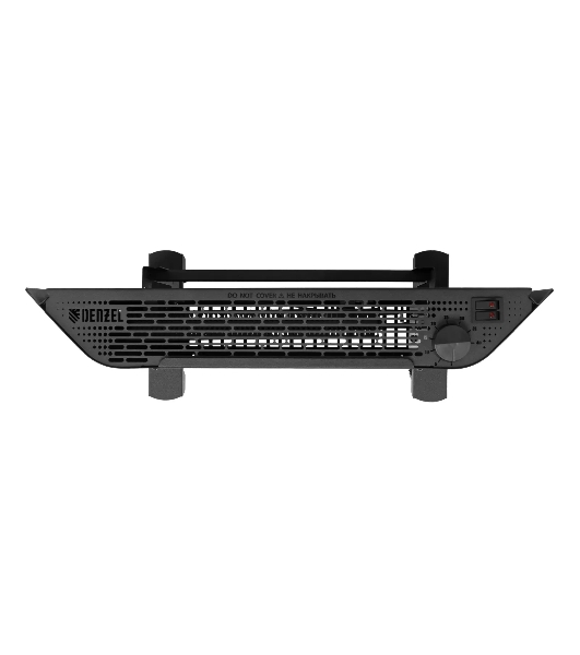 Конвектор электрический Denzel XCE-1000B черный, 1000 Вт, 15 м2, термостат