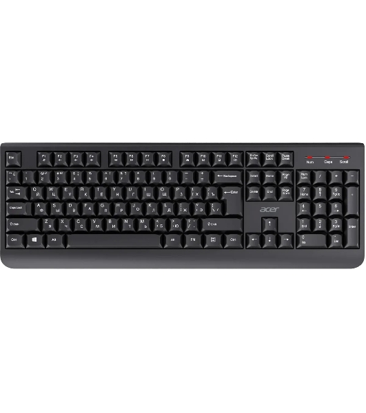 Комплект клавиатура+мышь Acer OCC401 беспроводной, USB, 1600 DPI, чёрный