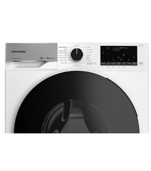 Стиральная машина Grundig GW7P510447W белая, загрузка фронтальная 10 кг, 1400 об/мин, класс A