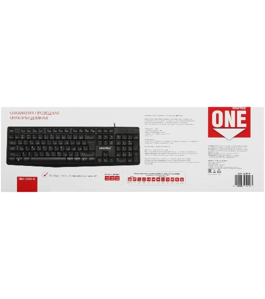 Клавиатура проводная SMARTBUY (SBK-220U-K) ONE 220 USB черная