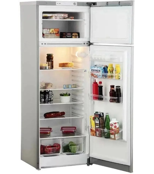 Холодильник Indesit TIA 16 G серебристый двухкамерный 245/51л морозилка сверху, ручная разморозка