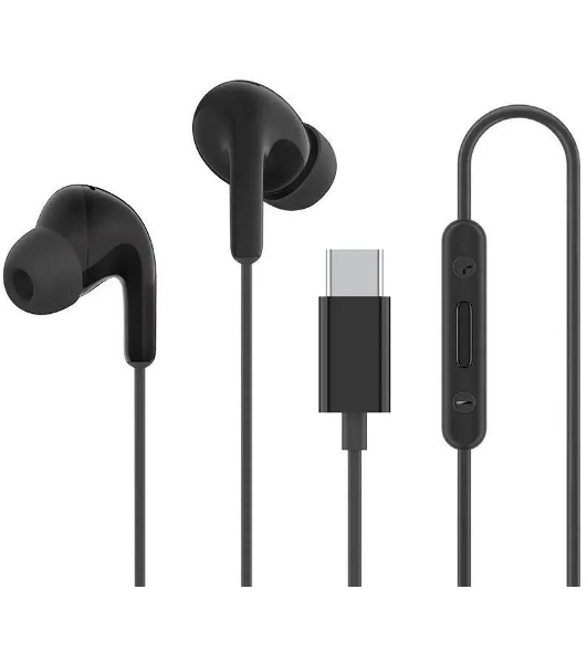 Проводные наушники Xiaomi Type-C Earphones черный, внутриканальные, USB Type-C