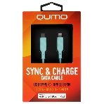 Кабель QUMO, MFI С94, Type-C на MFI Apple 8 pin, силиконовый, 1м, 2,22A, 9V, 20W, PD (голубой), фото2