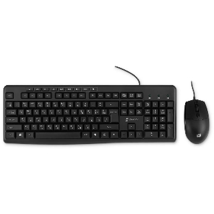Комплект клавиатура+мышь Oklick S650 проводной, USB, 2000 DPI, чёрный