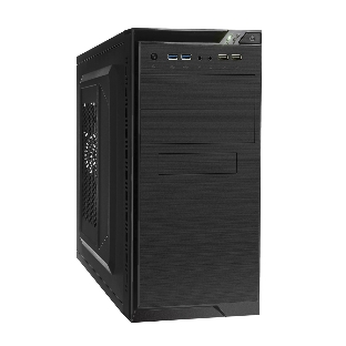 Компьютерный корпус Minitower ExeGate QA-412U Black, mATX, (XP500, Black, 120мм), 2хUSB+2хUSB 3.0, Audio
