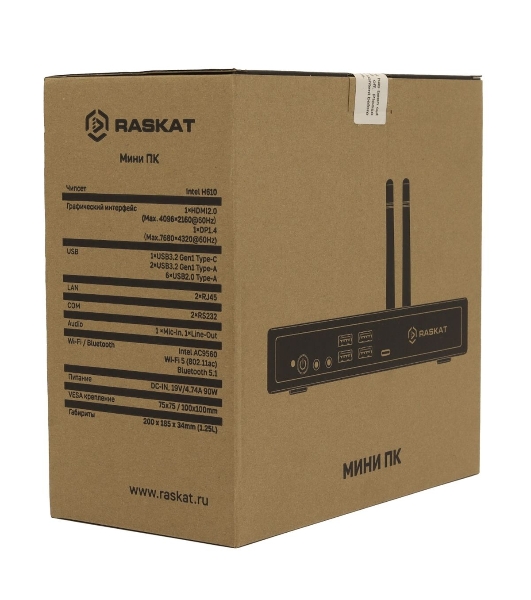 Компьютер Raskat STANDART 307 (Intel Core i3-12100, RAM 8GB, SSD 512GB, noOS)