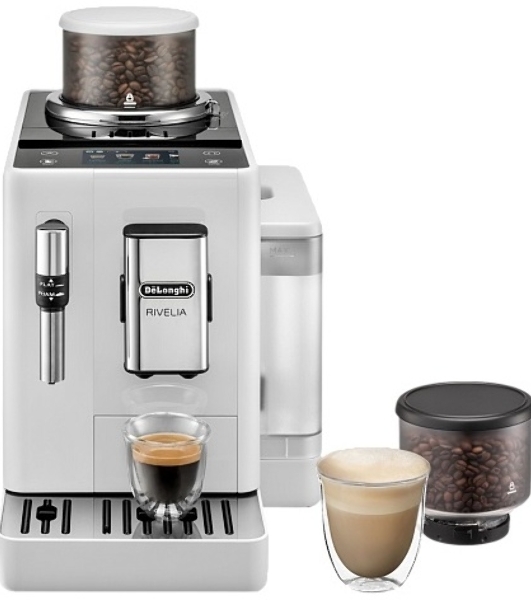 Кофемашина автоматическая DeLonghi EXAM440.35.W (0132213209) белый, исп. кофе - зерновой/молотый, 1,4 л, 1450 Вт, 19 бар