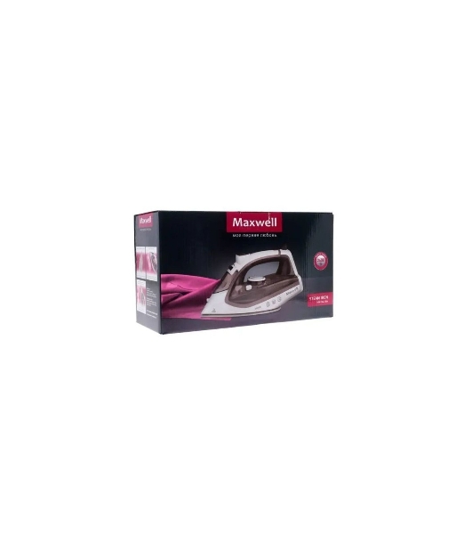 Утюг Maxwell MW-3047 белый/коричневый, 2400 Вт, 30 г/мин, 120 г/мин, 260 мл