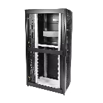 Шкаф серверный ПРОФ напольный 42U (600x1200) дверь перфорированная 2 шт., черный, в сборе, ШТК-СП-42.6.12-44АА-9005, фото2