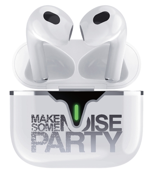 Наушники TWS QUMO LiFE 'Party' BT 0101 белый, вкладыши, Bluetooth, сенсорное управление, до 4 ч