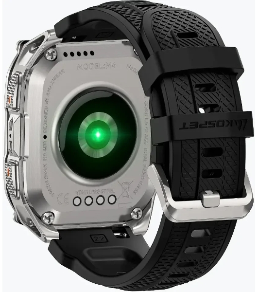 Умные часы KOSPET Tank M4, 1.96' AMOLED, Bluetooth 5.3, GPS, 10 ATM, IP69K, серебристый