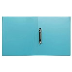 Папка на 2-х кольцах Бюрократ Pastel PAST0812/2RBLUE A4, пластик, 0.5мм корешок 27мм, торцевой карман с бумажной вставкой, голубой, фото3