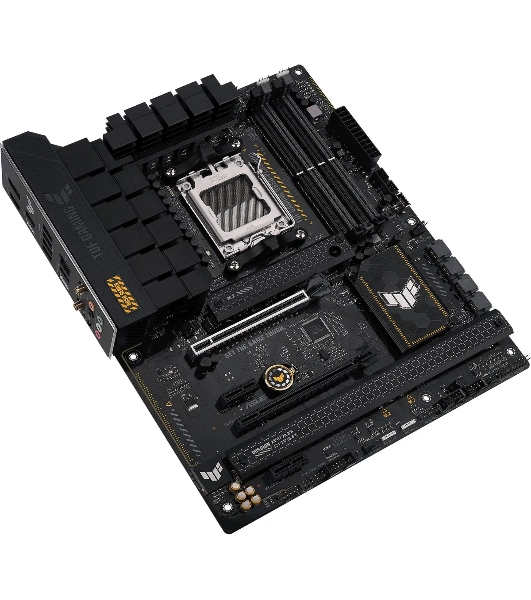 Материнская плата ASUS TUF GAMING B650-PLUS WIFI, AM5, AMD B650, 4xDDR5, 4xSATA, 3xM.2, 1xPCI-E 4.0 x16, 1xPCI-E 4.0 x4, 2xPCI-E x1, 1xHDMI, 1xDP, 1x 2.5Gb LAN, 2xUSB-A 3.2 Gen 2, 4xUSB-A 2.0, 1xUSB-C 3.2 Gen 2, 5x3.5 мм, 7.1, ATX