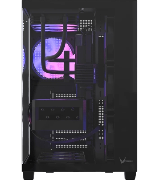 Корпус Formula Crystal Z2 Plus AR V2 Black, Midi-Tower, чёрный, 4 x 120 мм