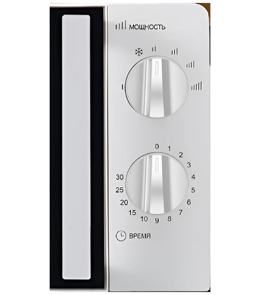 Микроволновая печь RENOVA MMS-20W2 белый, 20 л, 700 Вт, переключатели - поворотный механизм