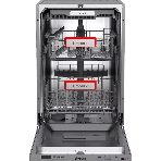 Посудомоечная машина Timberk Set&Dry T-DW45BI103 серебристый (узкая), фото 1