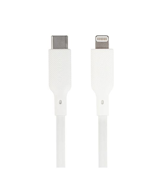 Кабель QUMO, MFI С94, Type-C на MFI Apple 8 pin, силиконовый, 1м, 2,22A, 9V, 20W, PD (белый)