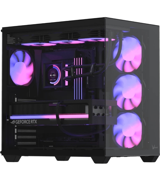 Корпус Formula Crystal Z2 Plus AR V2 Black, Midi-Tower, чёрный, 4 x 120 мм