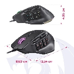 Мышь проводная REDRAGON Aatrox черный, 12400 dpi, USB, кнопки - 15, фото2