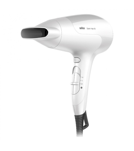 Фен Braun HD385 Satin Hair 3 белый, 2000 Вт, ионизация