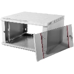 Шкаф настенный ЦМО ШРН-Э-6.350 6U 600x350 мм пер. дв. стекл несъемные бок. пан. серый, фото2