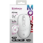 Мышь беспроводная Defender Feam MM-296 белый, 1600 dpi, радиоканал, USB, кнопки - 4, фото2
